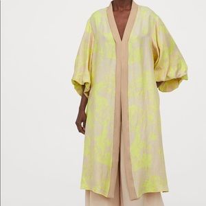 *SOLD* H&M Kaftan Kimono Puff-Sleeved Neon Yellow